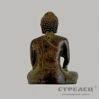 фото — миниатюрная бронзовая  статуэтка будды. япония
